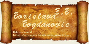 Borislava Bogdanović vizit kartica